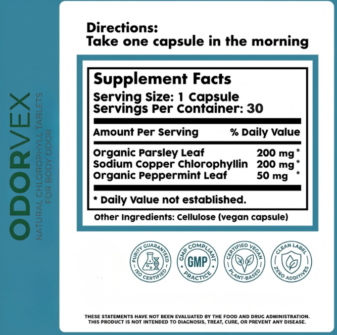 Chlorophyll capsules 30 capsules